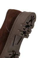 Kadın Kahverengi Bağcıklı Süet Deri Maskülen Ayakkabı | Derimod