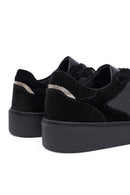 Kadın Siyah Bağcıklı Deri Sneaker | Derimod