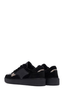 Kadın Siyah Bağcıklı Deri Sneaker | Derimod