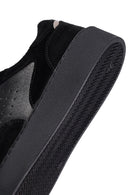 Kadın Siyah Bağcıklı Deri Sneaker | Derimod