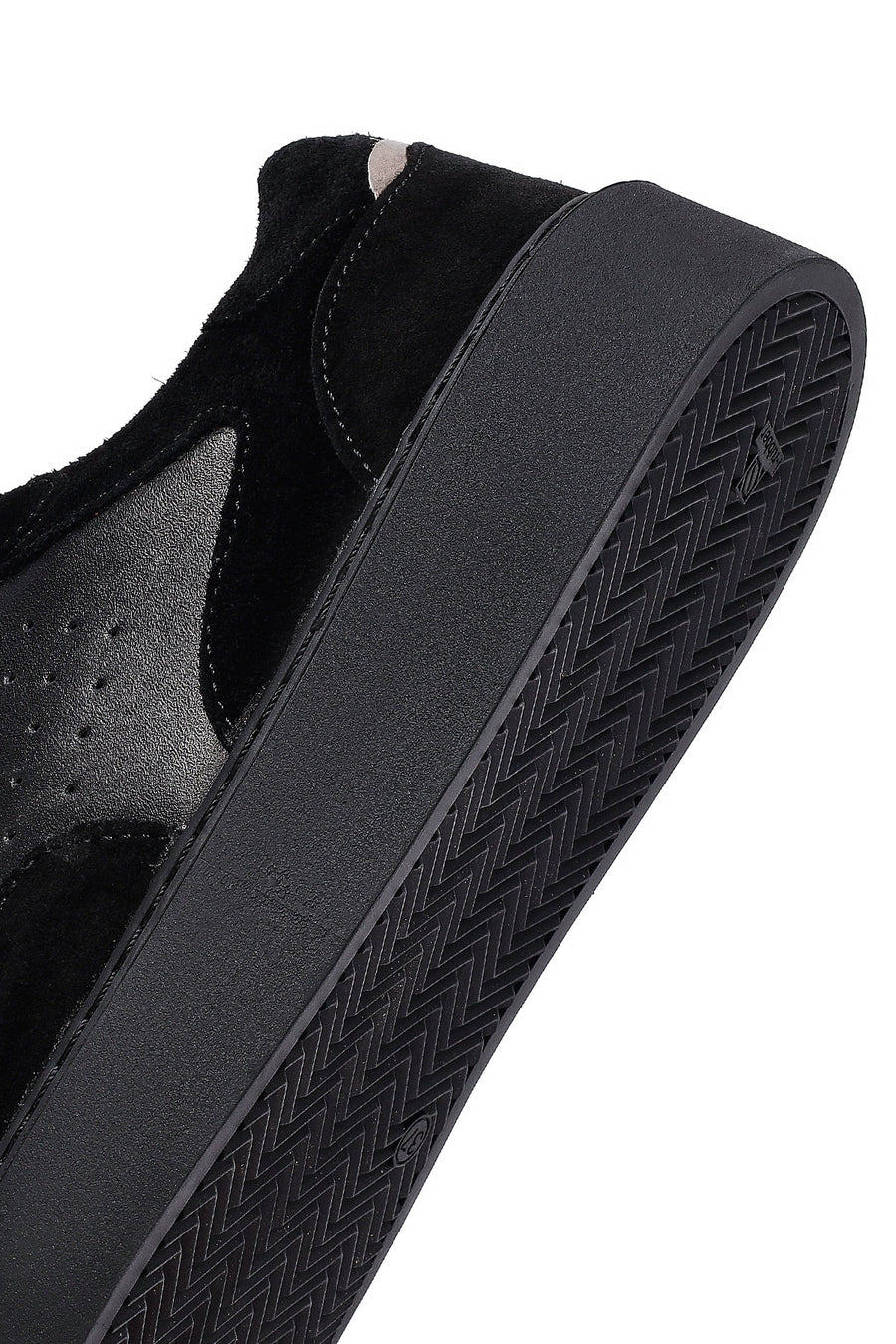 Kadın Siyah Bağcıklı Deri Sneaker