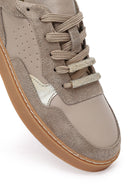 Kadın Vizon Bağcıklı Deri Sneaker | Derimod