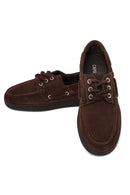 Kadın Kahverengi Bağcıklı Süet Deri Casual Ayakkabı | Derimod