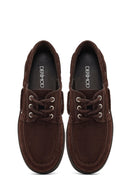 Kadın Kahverengi Bağcıklı Süet Deri Casual Ayakkabı | Derimod