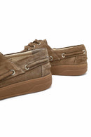 Kadın Vizon Bağcıklı Süet Deri Casual Ayakkabı | Derimod