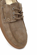 Kadın Vizon Bağcıklı Süet Deri Casual Ayakkabı | Derimod