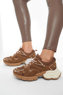 Kadın Camel Bağcıklı Kalın Tabanlı Sneaker | Derimod