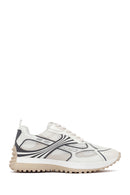 Women's White Lace-Up Thick-Soled Sneaker | Derimod