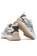 Women's White Lace-Up Thick-Soled Sneaker | Derimod