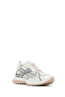 Women's White Lace-Up Thick-Soled Sneaker | Derimod