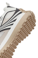 Women's White Lace-Up Thick-Soled Sneaker | Derimod