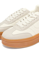 Women's Beige Lace-Up Thick-Soled Sneaker | Derimod