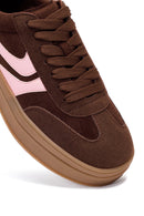 Kadın Kahverengi Bağcıklı Kalın Tabanlı Sneaker | Derimod