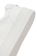 Women's White Lace-Up Thick-Soled Sneaker | Derimod