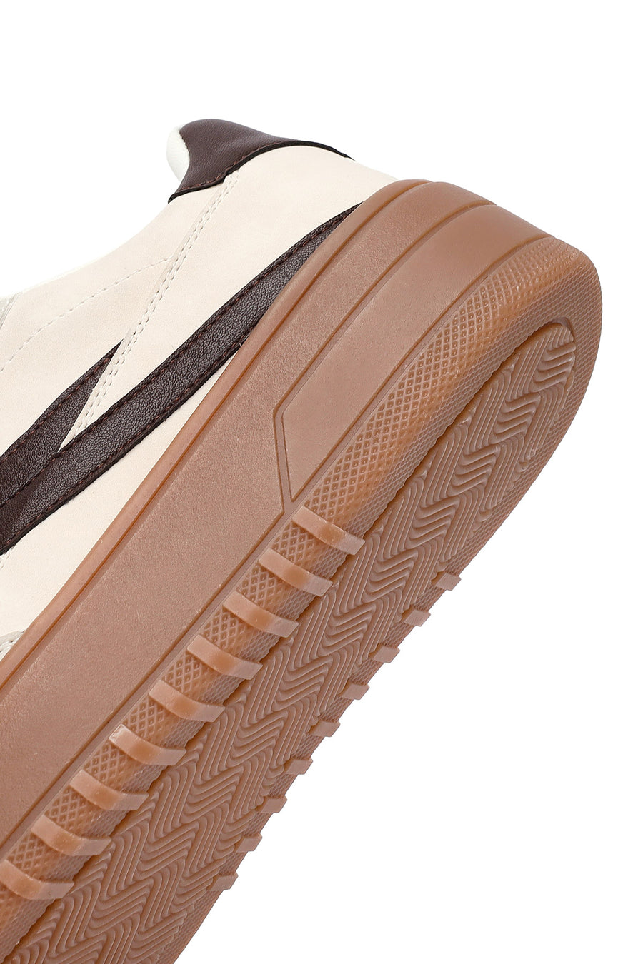 Women's Beige Lace-Up Thick-Soled Sneaker