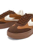 Kadın Camel Bağcıklı Kalın Tabanlı Sneaker | Derimod