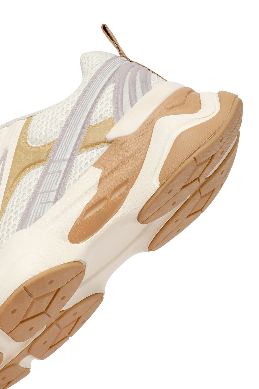Women's Cream Lace-Up Thick-Soled Sneaker