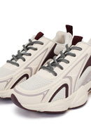 Kadın Bordo Bağcıklı Kalın Tabanlı Sneaker | Derimod