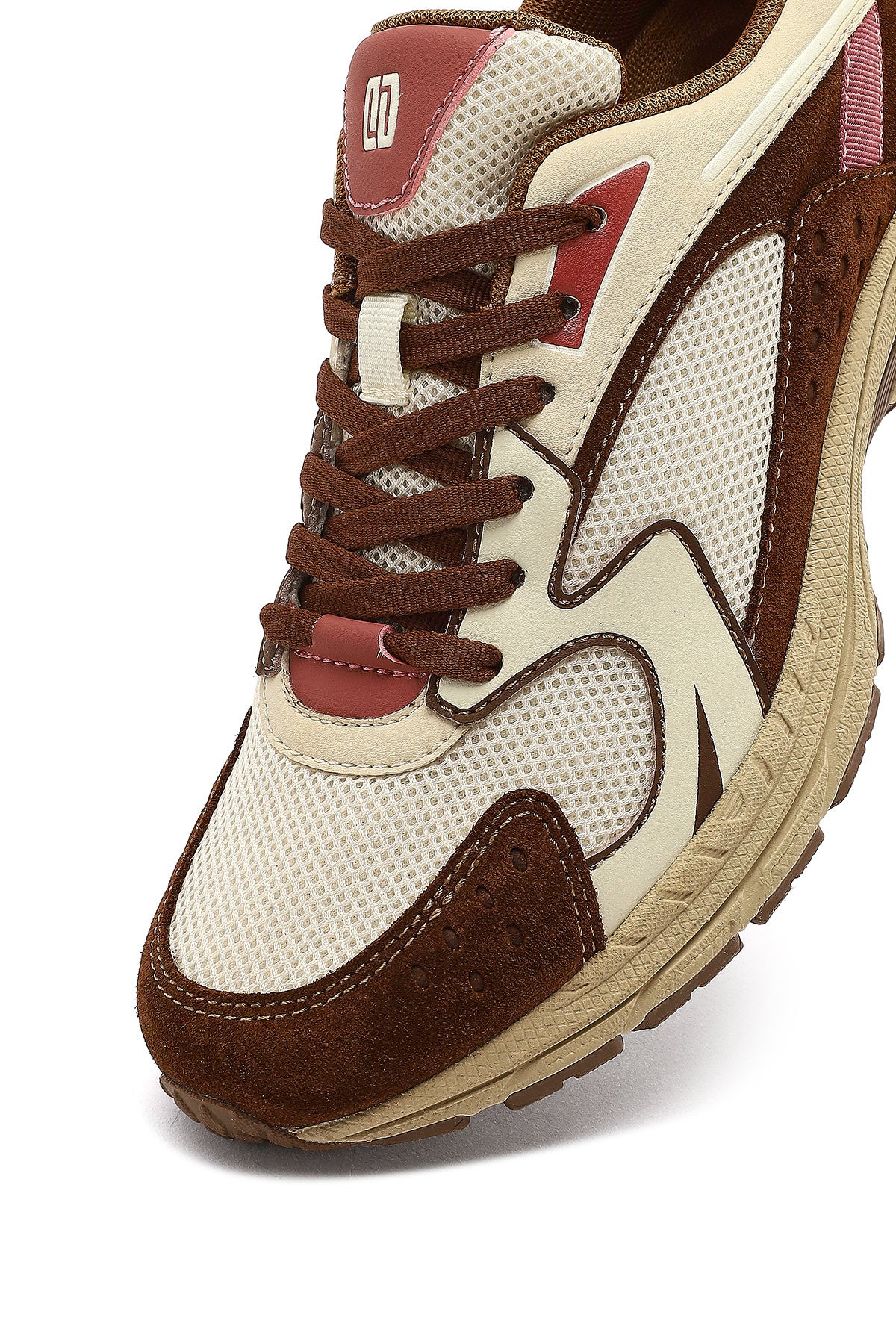 Derimod Studio Kadın Bej Bağcıklı Kalın Tabanlı Sneaker