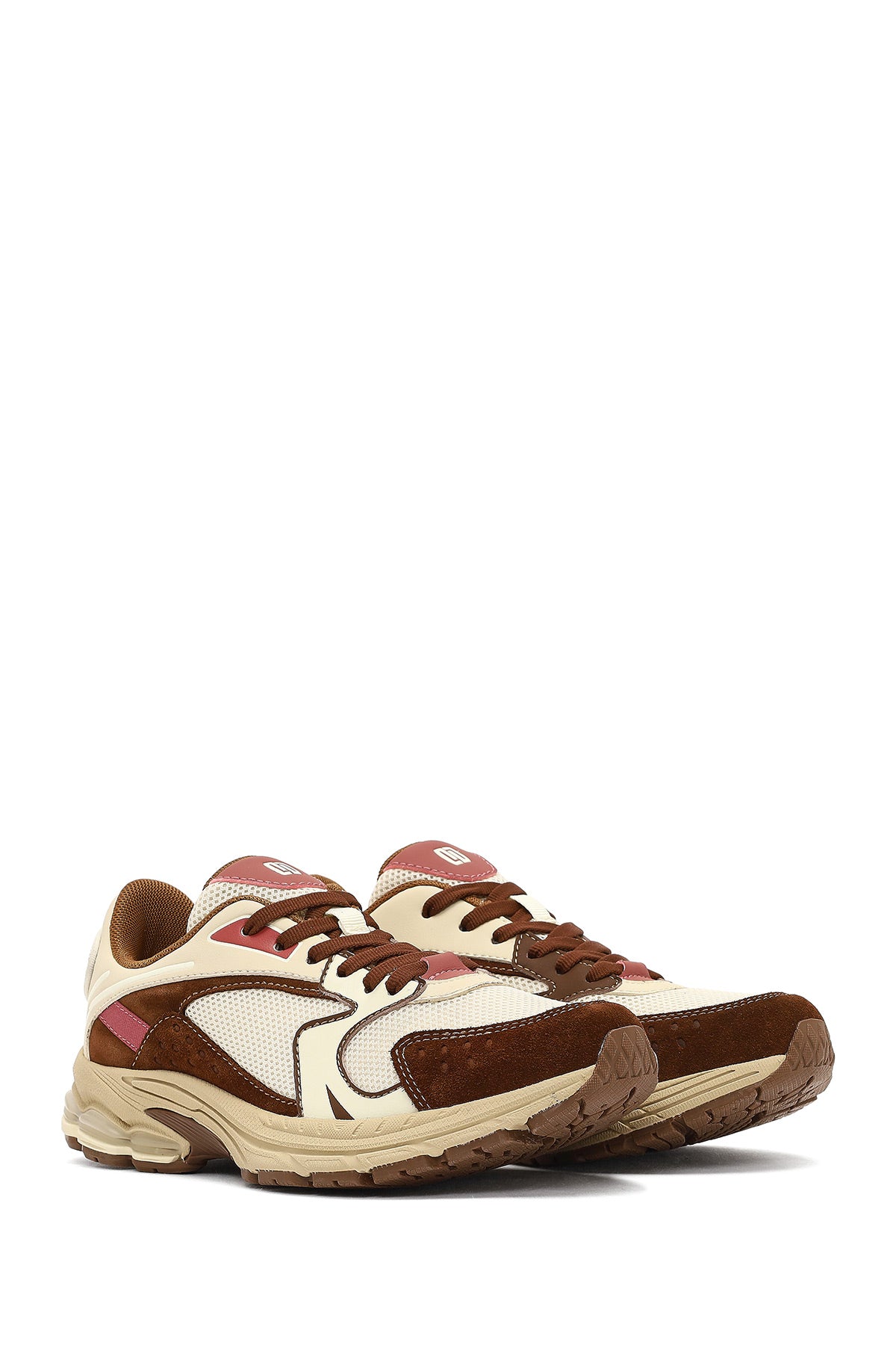 Derimod Studio Kadın Bej Bağcıklı Kalın Tabanlı Sneaker