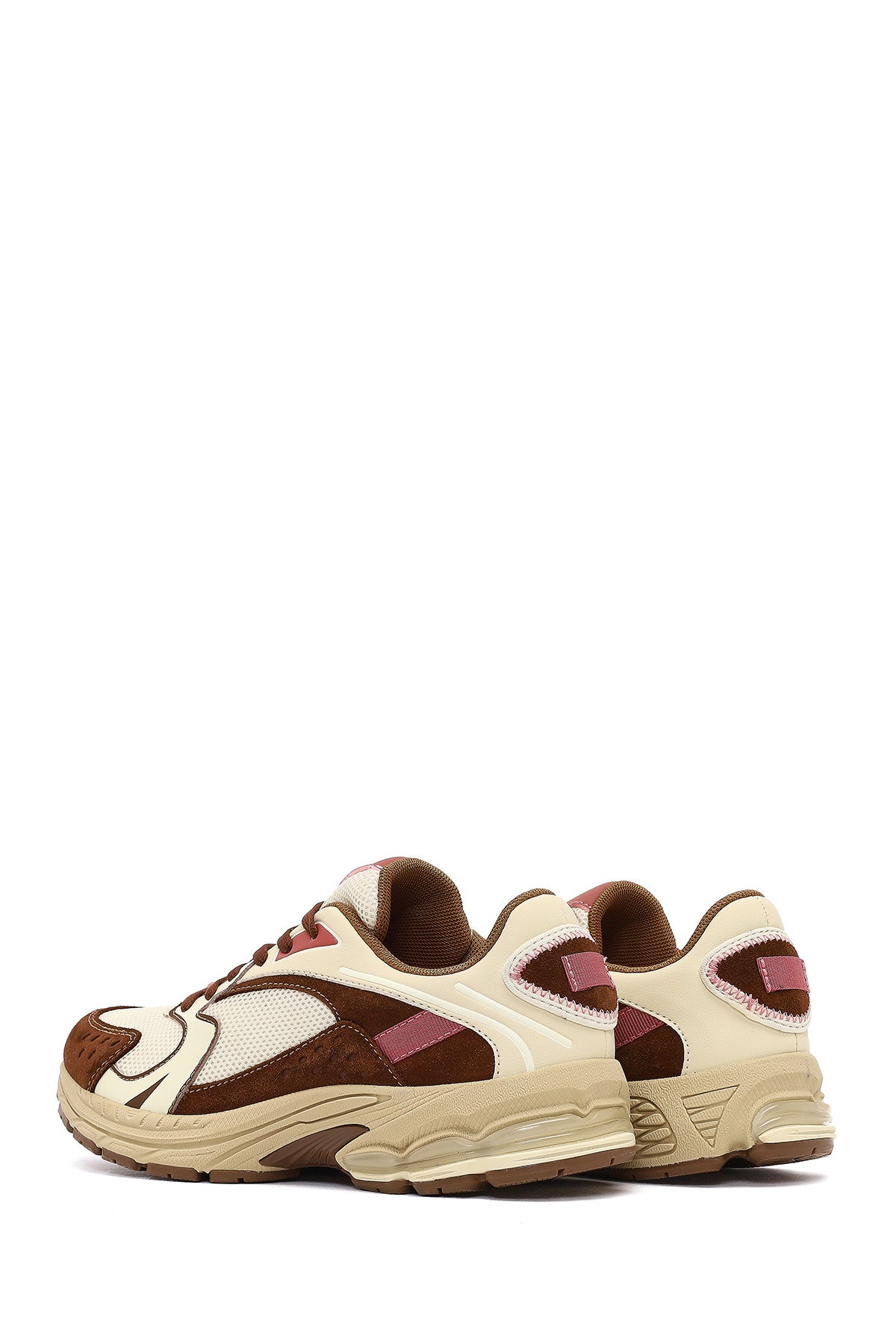 Derimod Studio Kadın Bej Bağcıklı Kalın Tabanlı Sneaker