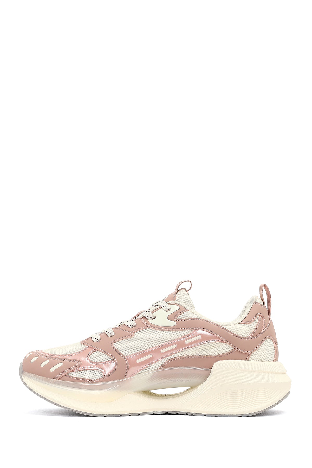 Derimod Studio Kadın Bej Bağcıklı Kalın Tabanlı Sneaker