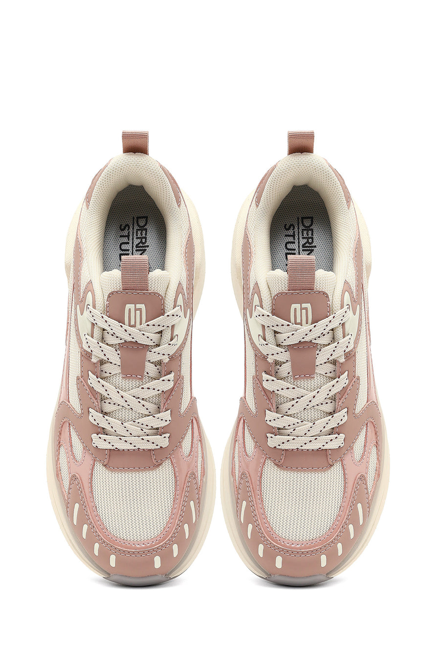 Derimod Studio Women's Beige Lace-Up Thick-Soled Sneaker