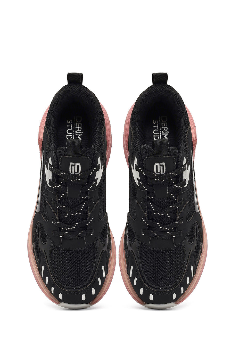 Derimod Studio Kadın Siyah Bağcıklı Kalın Tabanlı Sneaker