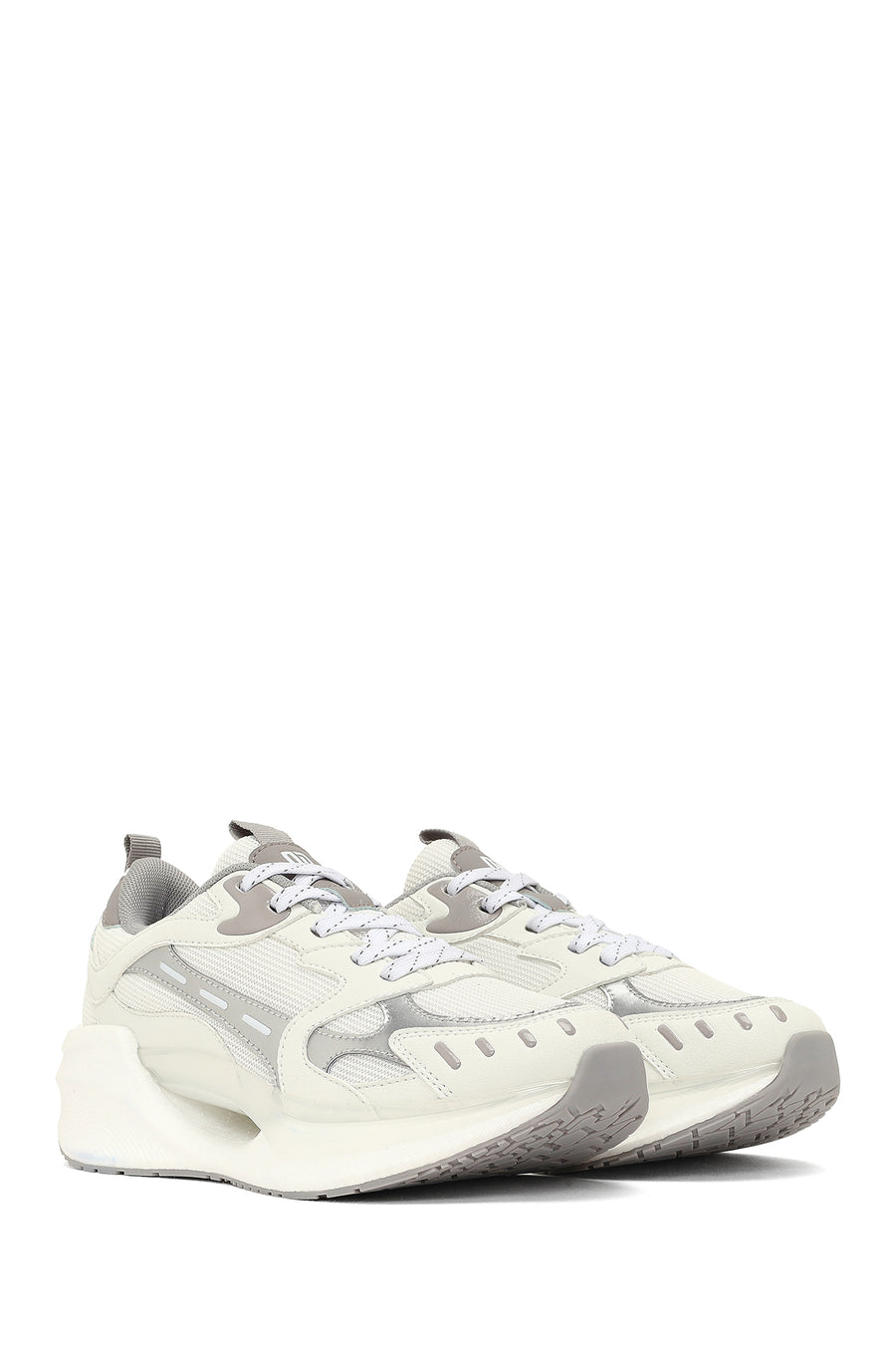 Derimod Studio Kadın Gümüş Bağcıklı Kalın Tabanlı Sneaker