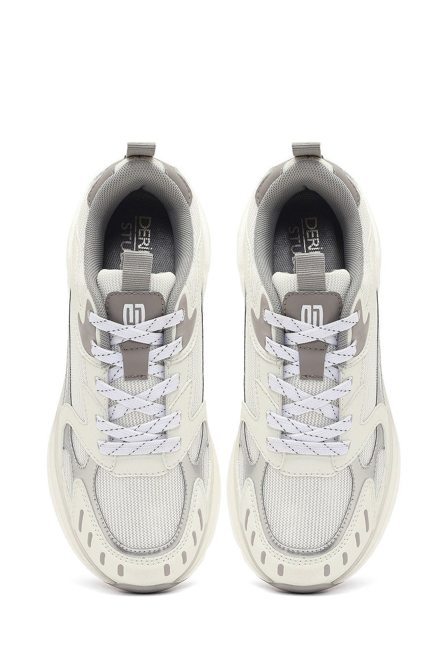 Derimod Studio Kadın Gümüş Bağcıklı Kalın Tabanlı Sneaker