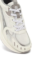 Derimod Studio Kadın Gümüş Bağcıklı Kalın Tabanlı Sneaker | Derimod