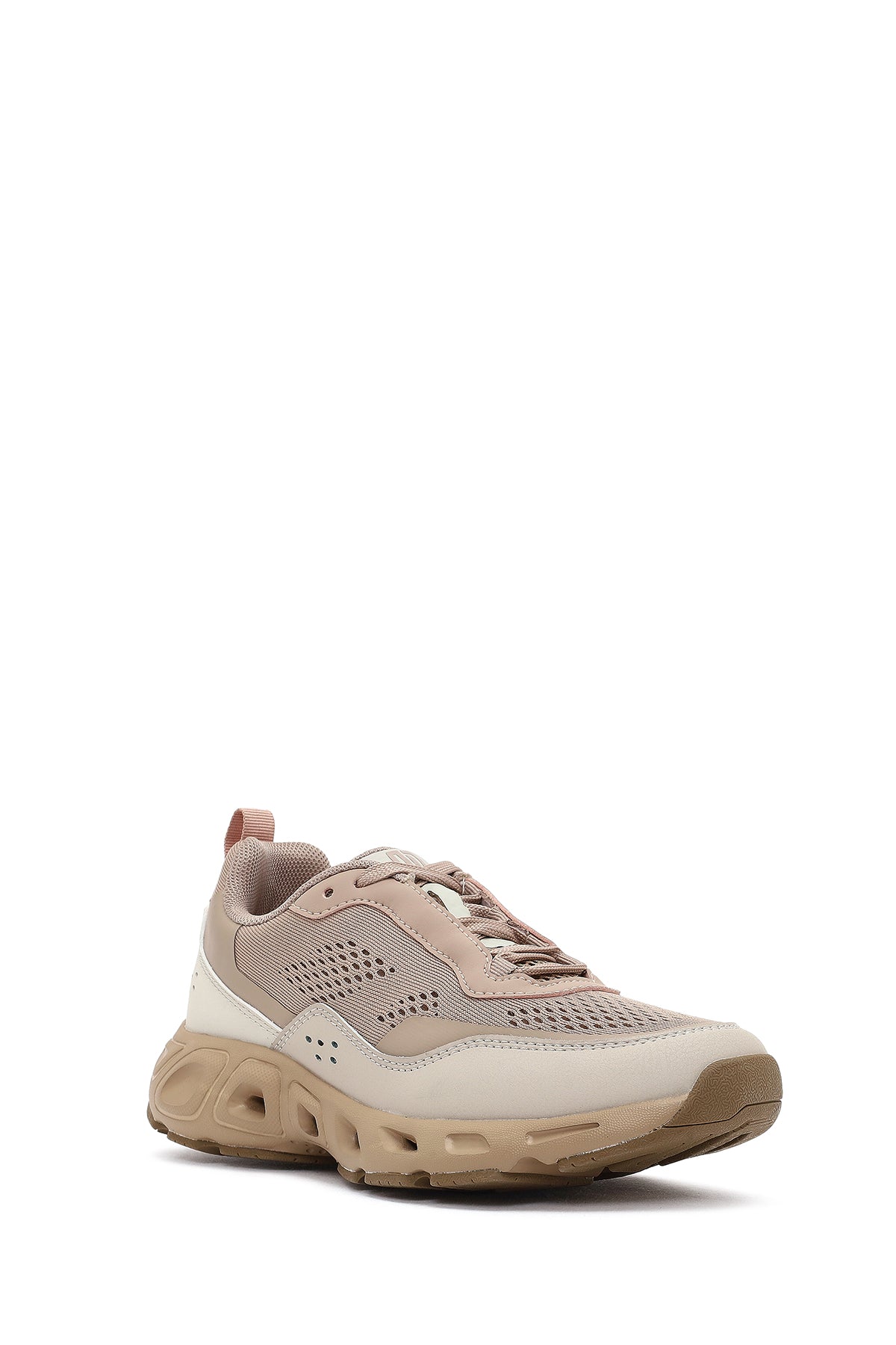 Derimod Studio Kadın Bej Bağcıklı Kalın Tabanlı Sneaker