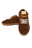 Derimod Studio Kadın Kahverengi Bağcıklı Süet Sneaker | Derimod