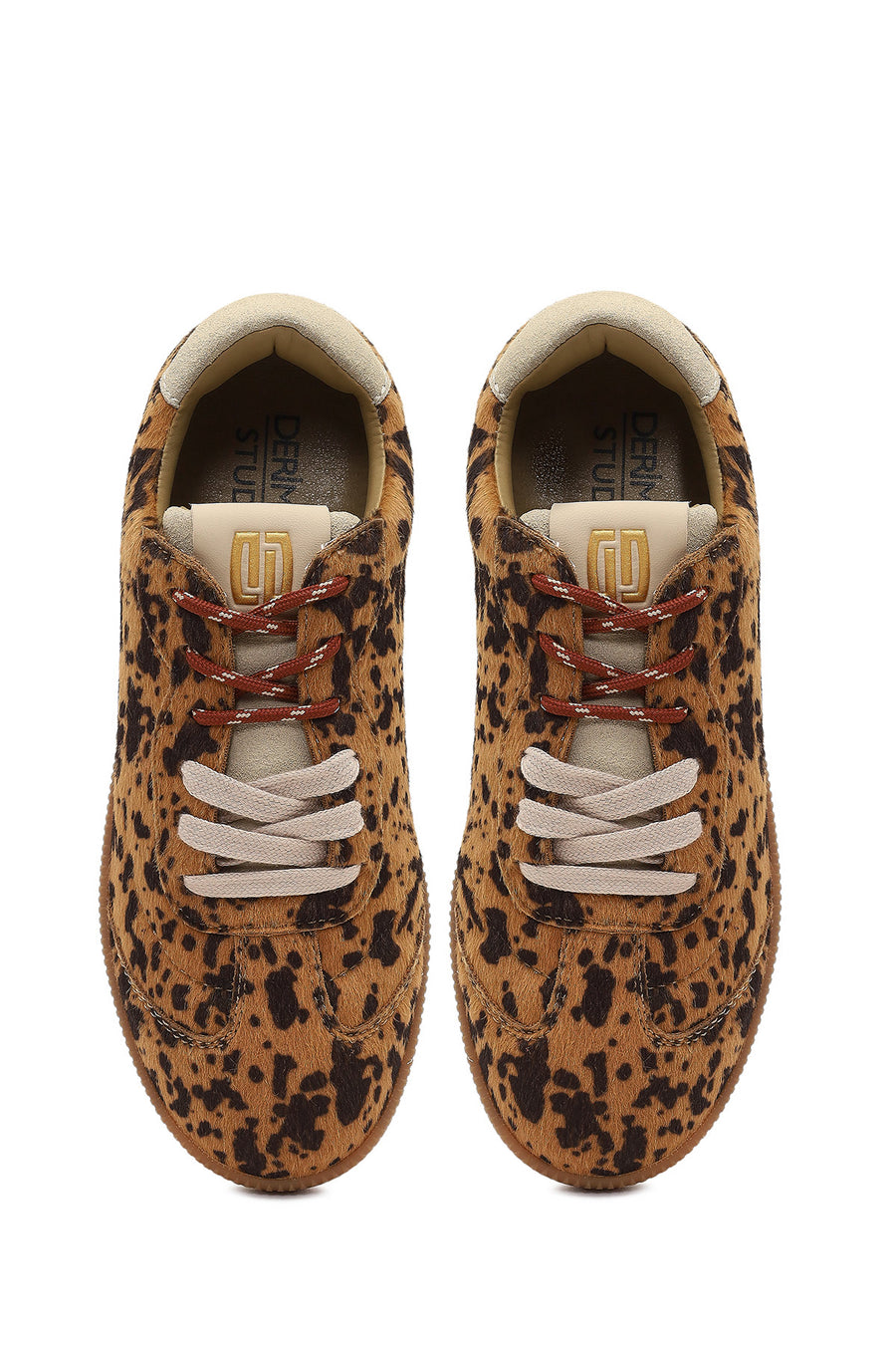Derimod Studio Women's Leopard Lace-Up Patterned Sneaker