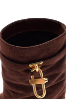 Kadın Kahverengi Dolgu Topuklu Süet Bot | Derimod