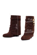 Kadın Kahverengi Dolgu Topuklu Süet Bot | Derimod