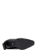 Kadın Siyah Fermuarlı Yüksek Kalın Topuklu Kumaş Bot | Derimod