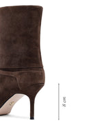Kadın Kahverengi İnce Topuklu Süet Deri Bot | Derimod