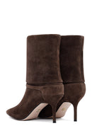 Kadın Kahverengi İnce Topuklu Süet Deri Bot | Derimod
