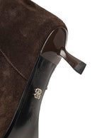 Kadın Kahverengi İnce Topuklu Süet Deri Çizme | Derimod