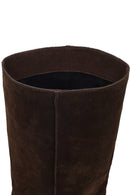 Kadın Kahverengi İnce Topuklu Süet Deri Çizme | Derimod