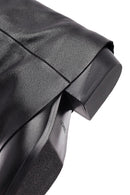 Women's Black Buckled Thick Heeled Leather Boot | Derimod