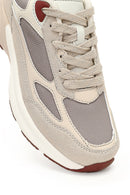 Kadın Bej Bağcıklı Kalın Tabanlı Sneaker | Derimod