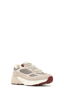 Kadın Bej Bağcıklı Kalın Tabanlı Sneaker | Derimod