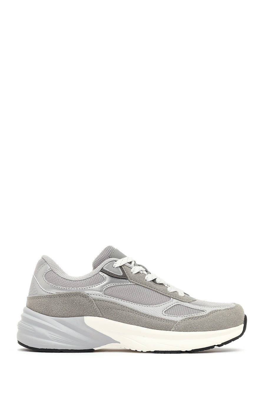 Women's Gray Lace-Up Thick-Soled Sneaker 25AFD494014 | Derimod