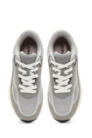 Kadın Gri Bağcıklı Kalın Tabanlı Sneaker | Derimod