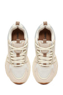 Kadın Bej Bağcıklı Kalın Tabanlı Sneaker | Derimod