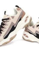 Kadın Bej Bağcıklı Kalın Tabanlı Sneaker | Derimod