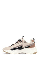Kadın Bej Bağcıklı Kalın Tabanlı Sneaker | Derimod