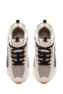 Kadın Bej Bağcıklı Kalın Tabanlı Sneaker | Derimod
